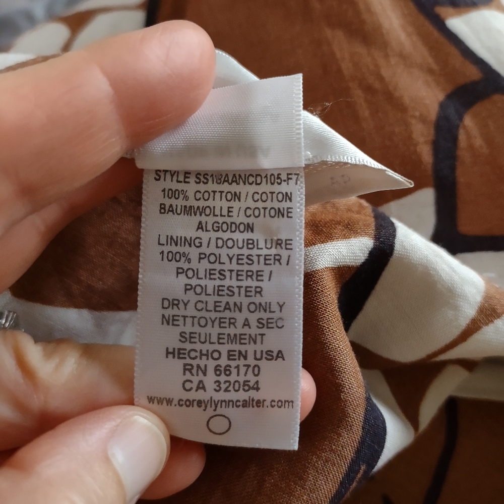 Corey Lynn Calter x Anthropologie Giraffe Linen Feel Shift Dress Brown Size M - Picture 3 of 9